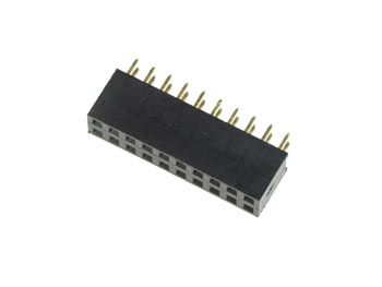 Dual Pin header 2,54mm - Han/hun, (2x10) 20 pins (H8,42mm)
