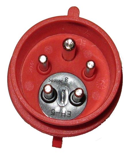 CEE kraftkabel fasevenderstikprop - 400V / 16A 5P (IP44)