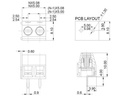 Print Skrueterminal - 3pol, 5mm benafst., lav profil, Grøn