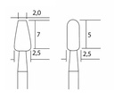 Slibestift Siliciumkarbid (2 stk.)