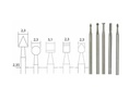 Finfræsesæt f. træ, plast, ædelmetal (5 dele)