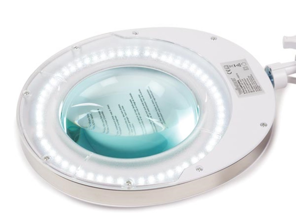 Bord-luplampe - 8W, 8 dioptri, 60 hvide LEDs, Hvid