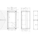 Fibox Kassebund - 380x190x100 - 4 skruehuller