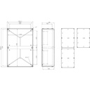 Fibox Kassebund - 560x380x150 - 6 skruehuller