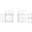 Fibox Grå Låg - 190x190x30 - 4 skruehuller