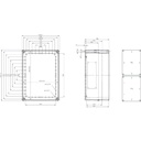 Fibox Grå Låg - 380x280x30 - 4 skruehuller