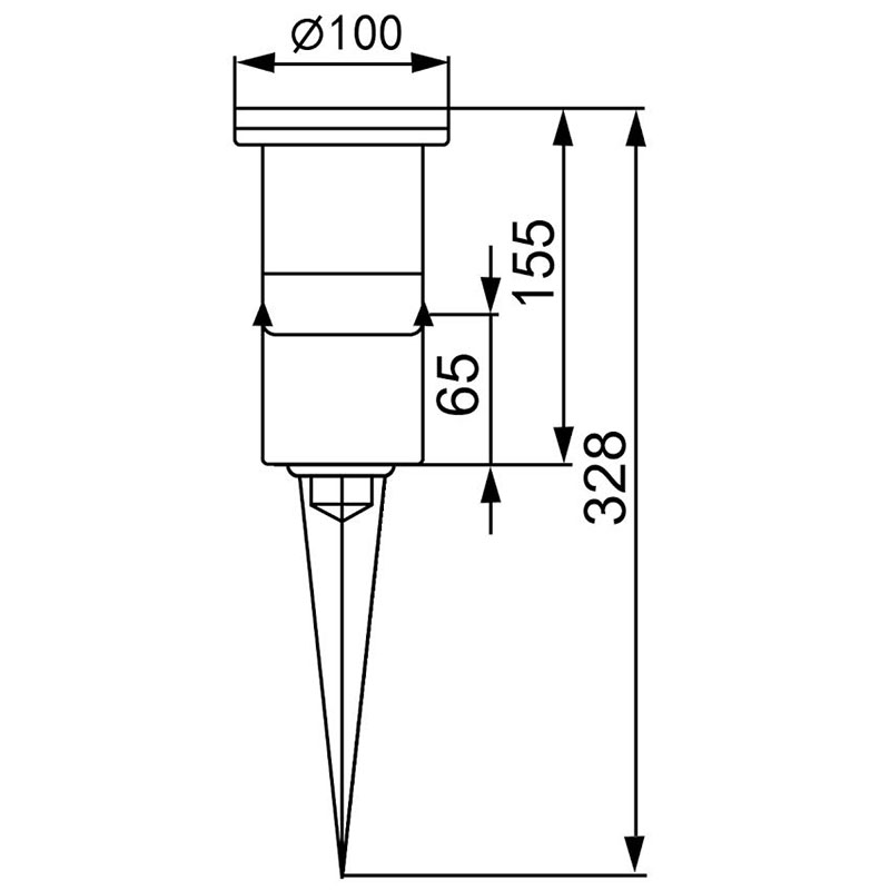 35W haveprojektør / spotlight spyd 230V - sort