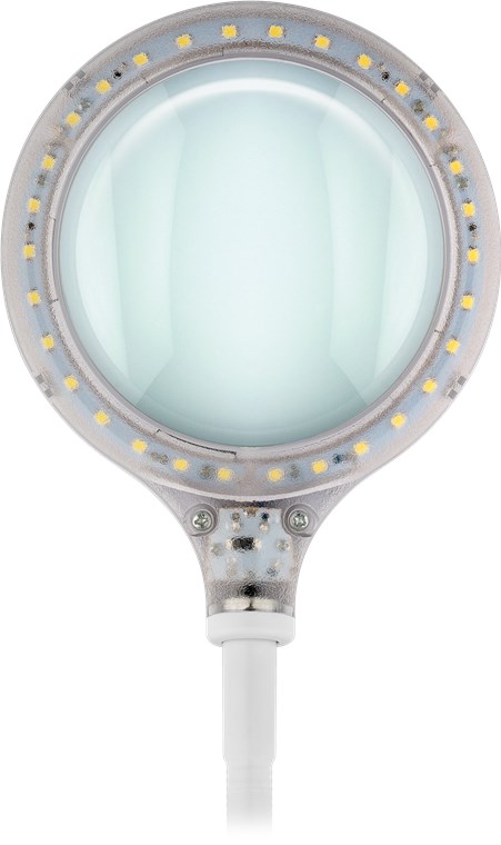 LED luplampe clipholder og bordfod - 5W 3 dioptri Hvid