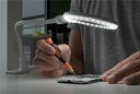 LED luplampe clipholder og bordfod - 5W 3 dioptri Hvid