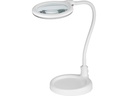 LED luplampe clipholder og bordfod - 5W 3 dioptri Hvid
