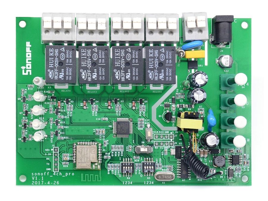 4CH Pro (R3) - WIFI Smart Switch, 4 kanaler (4x10A)