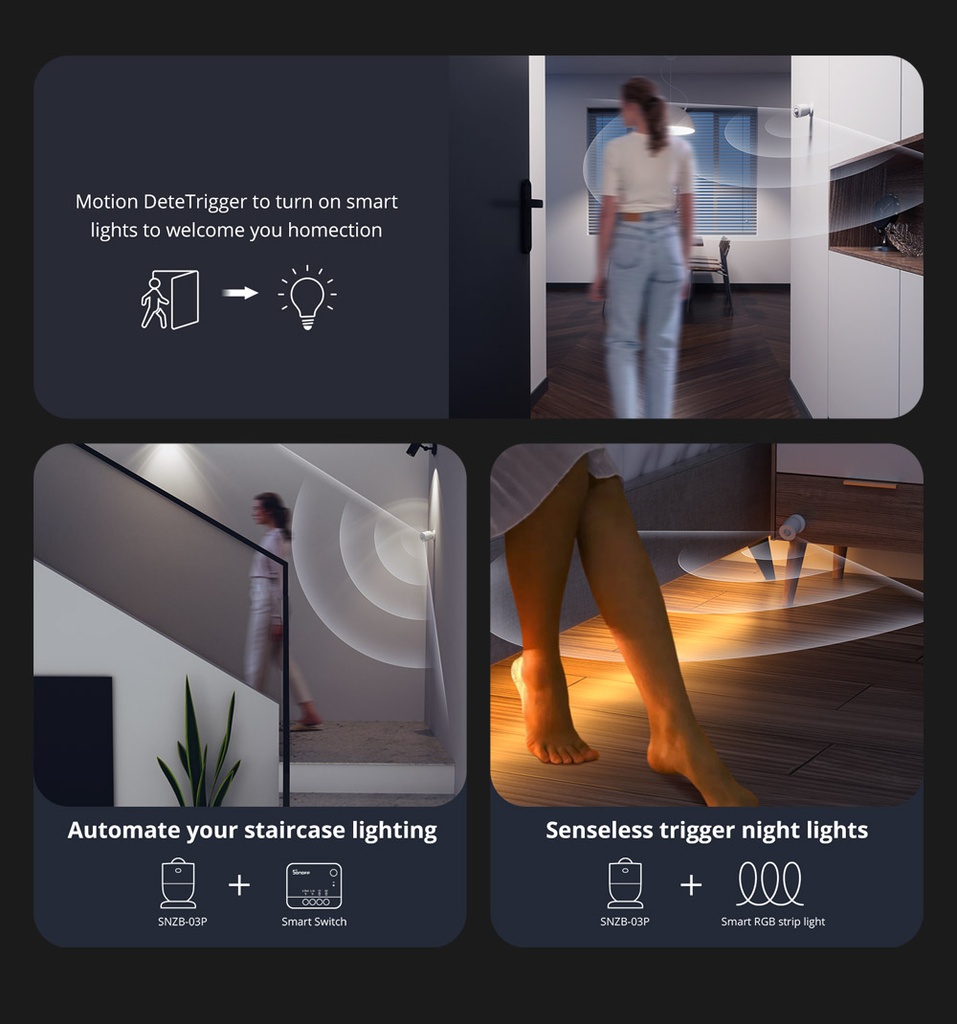 ZigBee SNZB-03P - Trådløs PIR bevægelsessensor
