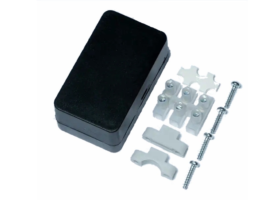 JA-US Mini Universaldåse m. 3 pol klemrække, Sort