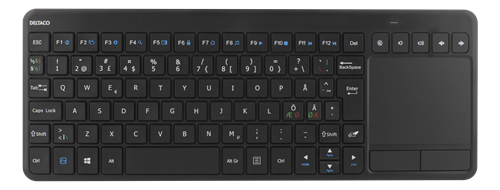 Trådløs mini-tastatur m. touchpad - Nordic (med ÆØÅ)