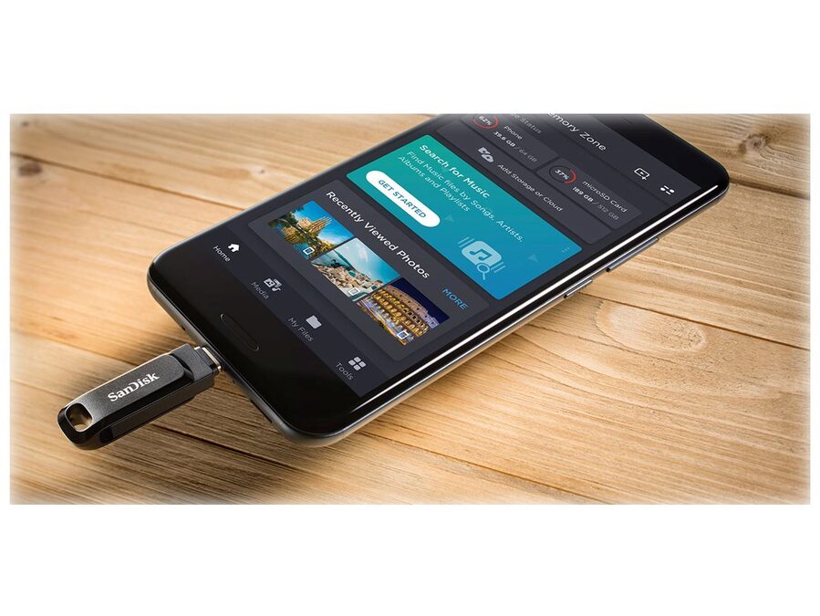 Ultra Dual Drive Go 64GB USB 3.1 Gen 1 USB-C, Sort