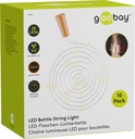 LED lyskæde med prop til flasker - 20 LEDs, 2m (10 stk.)