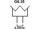 GY6.35 halogenstiftpære - 12V / 50W JC klar, Ø10x44mm