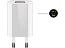 Netadapter - 100-240V til 5Vdc / 1A USB hun, Slim, Hvid