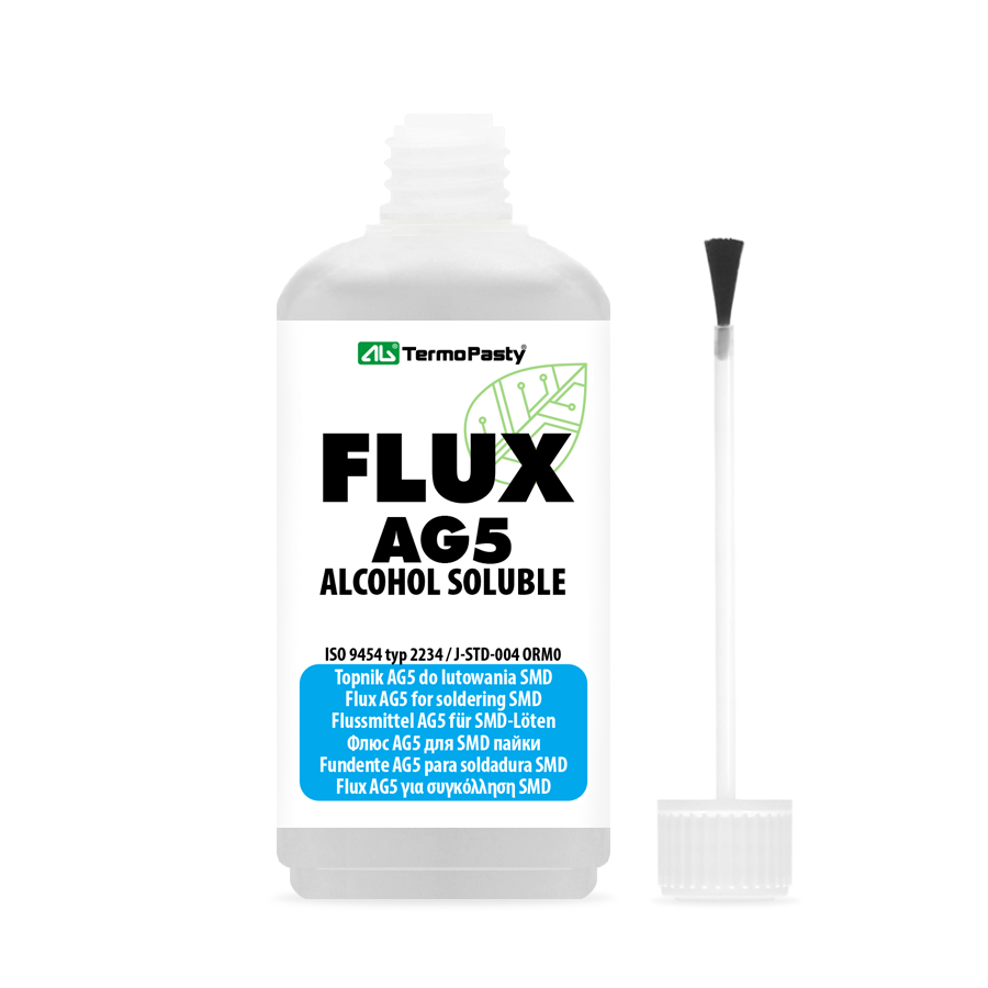 AG5 flusmiddel til SMD lodning - 100ml (dunk m. pensel)