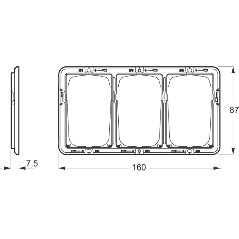 LK Fuga teknisk monteringsramme 3x1½m vandret