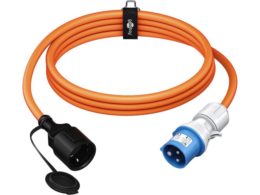 CEE camping adapter - CEE 7/3 F hun til 3P CEE han (1,5m)