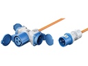 CEE adapter - CEE 3P han til CEE 3P hun + 2 x Jord (5m)