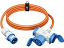 CEE adapter - CEE 3P han til CEE 3P hun + 2 x Jord (5m)