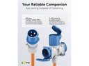 CEE adapter - CEE 3P han til CEE 3P hun + 2 x Jord (5m)