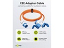 CEE adapter - CEE 3P han til CEE 3P hun + 2 x Jord (5m)