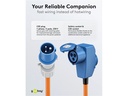 CEE adapter - CEE 3P han til CEE 3P hun + 1 x Jord (1,5m)