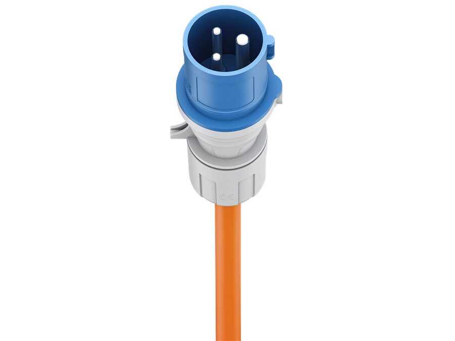 CEE adapter - CEE 3P han til CEE 3P hun + 1 x Jord (5m)