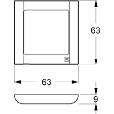 LK Fuga ramme SOFT 63 1m - lysegrå