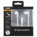 Streetz in-ear headset m. 1,2m ledning - hvid