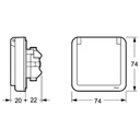 LK Opus 74 stikkontakt med jord - antracit