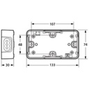 LK Opus 74 underlag 1½ modul vandret - antracit