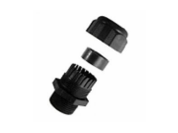 Kabelgennemføring - M12, IP68, Sort (2,5-6,5mm)