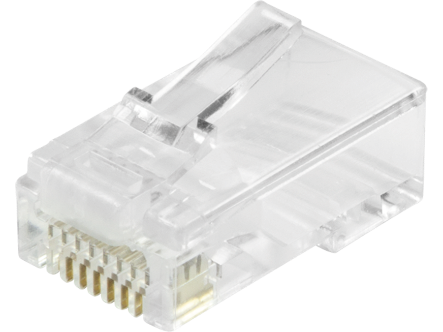 RJ45 modularstik, CAT6 UTP, Pass Through (10 stk.)