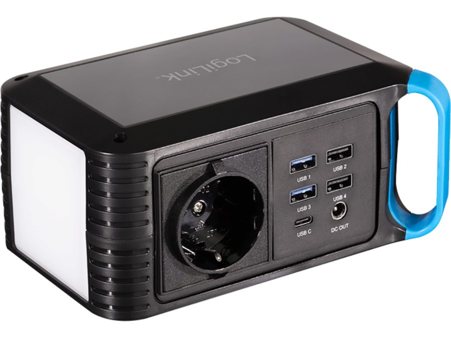 Bærbar power station - 80W, 5xUSB, 1xCEE7/4