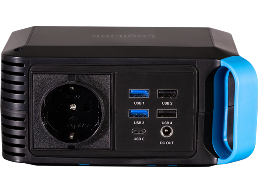 Bærbar power station - 80W, 5xUSB, 1xCEE7/4