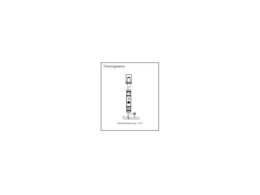 Universal RCL lysdæmper - 230Vac 5-350W, 0-10V styring (DIN)