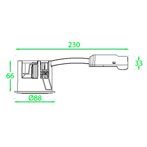 Blue-DL udendørsspot version 1 m. GU10 fatning - Mat hvid