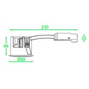 Blue-DL udendørsspot version 1 m. GU10 fatning - Mat hvid
