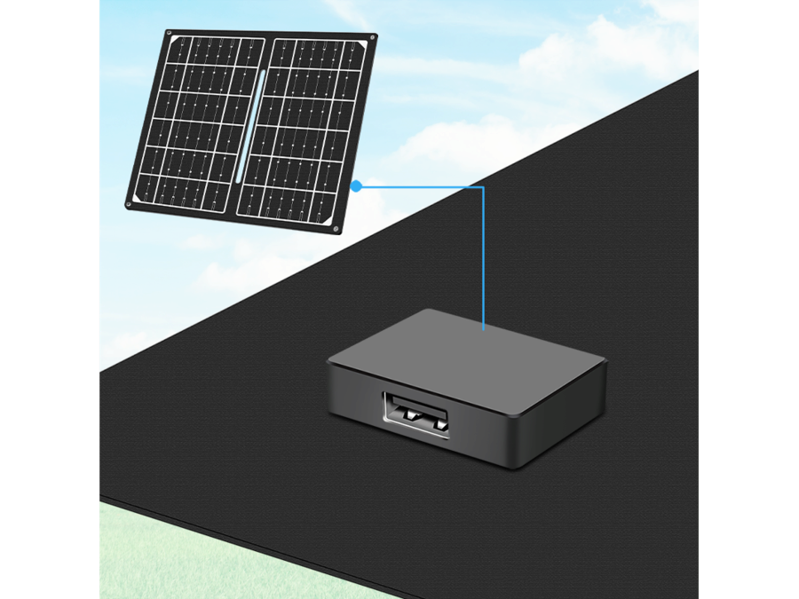 Foldbar solpanel med USB-udgang - 7W (IP65)