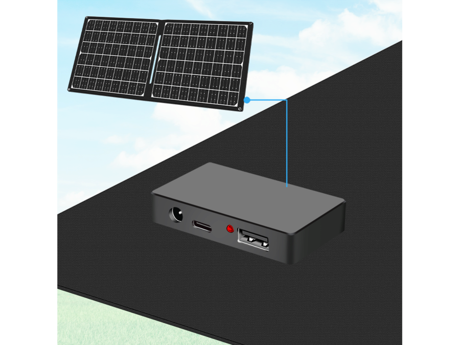 Foldbar solpanel med USB+DC-udgang - 30W (IP65)