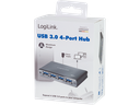 USB 3.0 Hub, 4-port, aluminum, incl. power supply