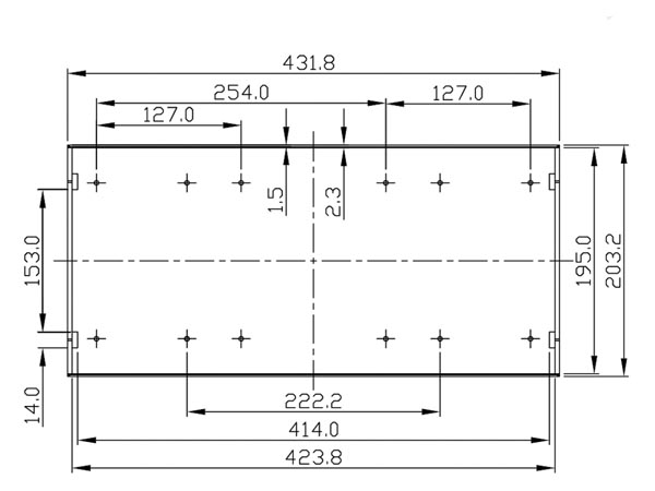 19" ABS plastkabinet - 1U til rackmont., Sort