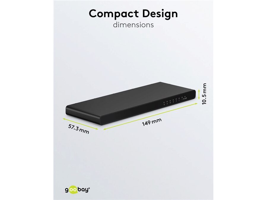 HDMI 2.0 splitter - 1 ind til 4 ud, 4K/60Hz, HDCP