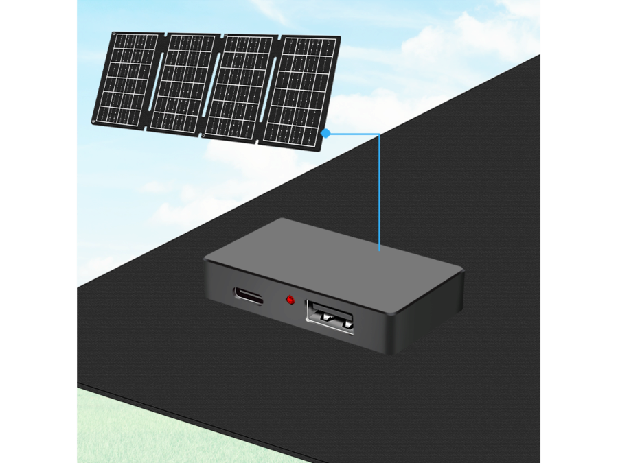 Foldbar solpanel med USB-udgang - 15W (IP65)