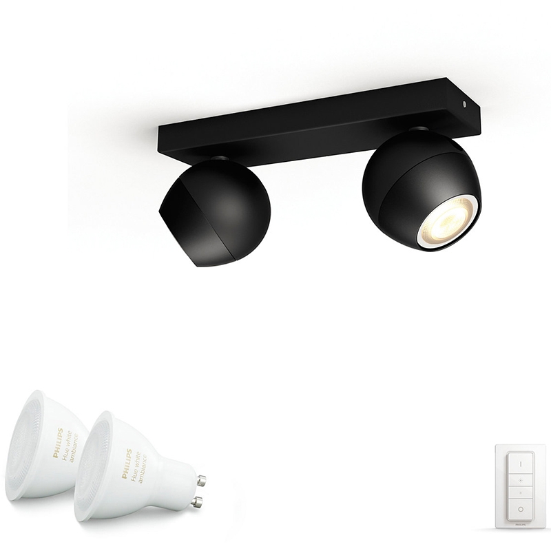 Philips Hue Buckram spot - Sort