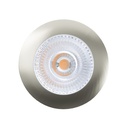 LEDlife Unni68 møbelspot - Hul: Ø5,6 cm, Mål: Ø6,8 cm, RA95, børstet stål, 12V, 3W LED